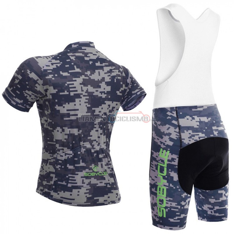 Abbigliamento Ciclismo Sobycle Manica Corta 2018 Grigio Spento Verde