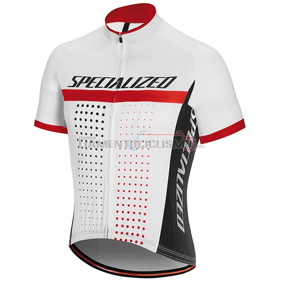 Abbigliamento Ciclismo Specialized Manica Corta 2018 Bianco Rosso
