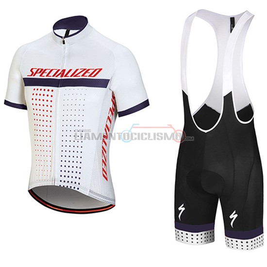 Abbigliamento Ciclismo Specialized Manica Corta 2018 Bianco Rosso Viola