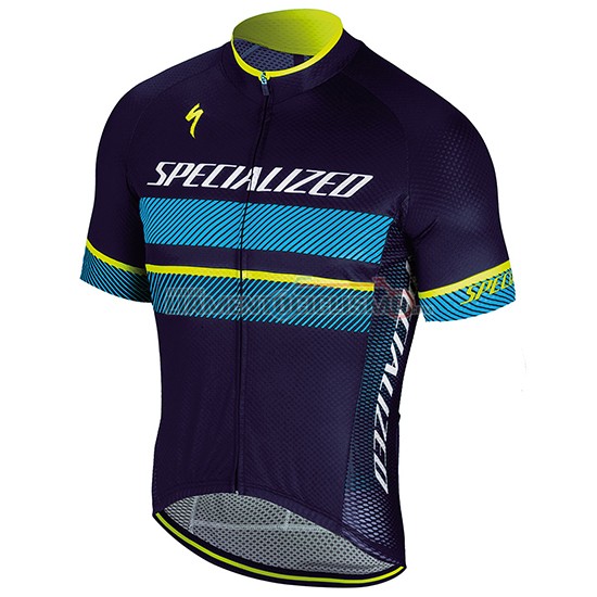 Abbigliamento Ciclismo Specialized Manica Corta 2018 Blu Giallo Bianco