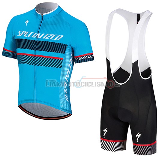 Abbigliamento Ciclismo Specialized Manica Corta 2018 Blu Nero Rosso