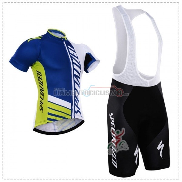 Abbigliamento Ciclismo Specialized Manica Corta 2018 Blu Verde Bianco