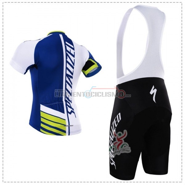 Abbigliamento Ciclismo Specialized Manica Corta 2018 Blu Verde Bianco