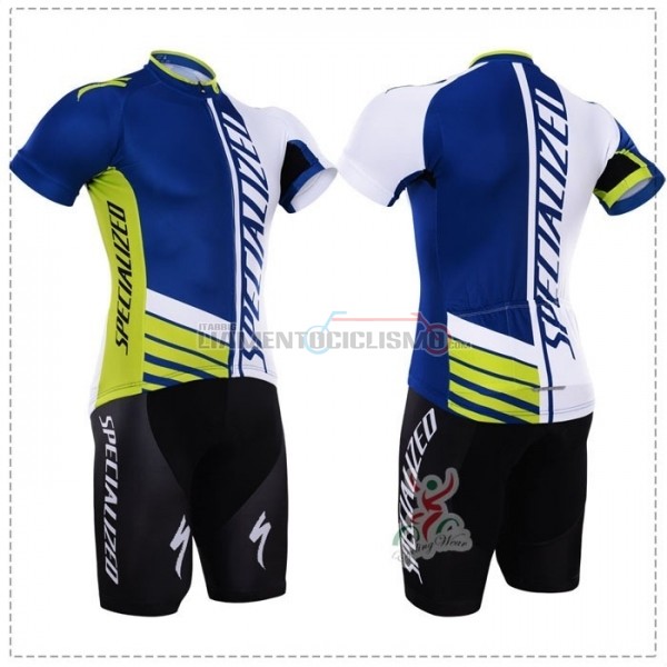 Abbigliamento Ciclismo Specialized Manica Corta 2018 Blu Verde Bianco