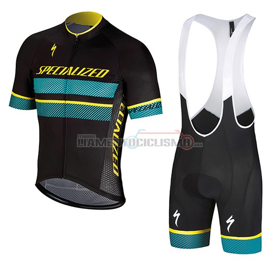 Abbigliamento Ciclismo Specialized Manica Corta 2018 Nero Blu Giallo