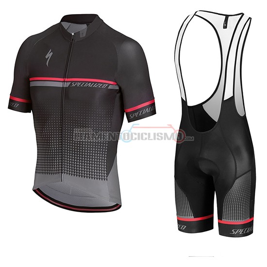 Abbigliamento Ciclismo Specialized Manica Corta 2018 Nero Grigion Rosso