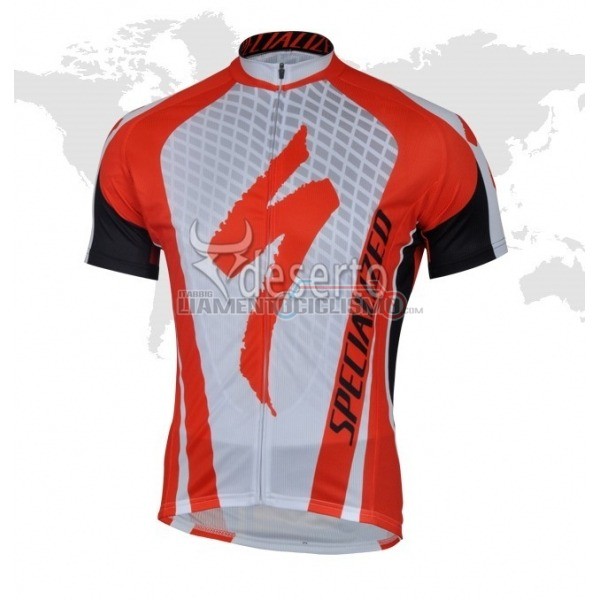 Abbigliamento Ciclismo Specialized Manica Corta 2018 Rosso Bianco