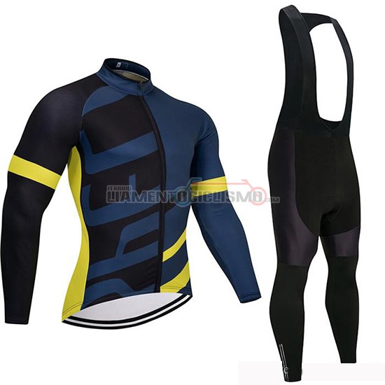 Abbigliamento Ciclismo Specialized Manica Lunga 2019 Nero Blu Giallo