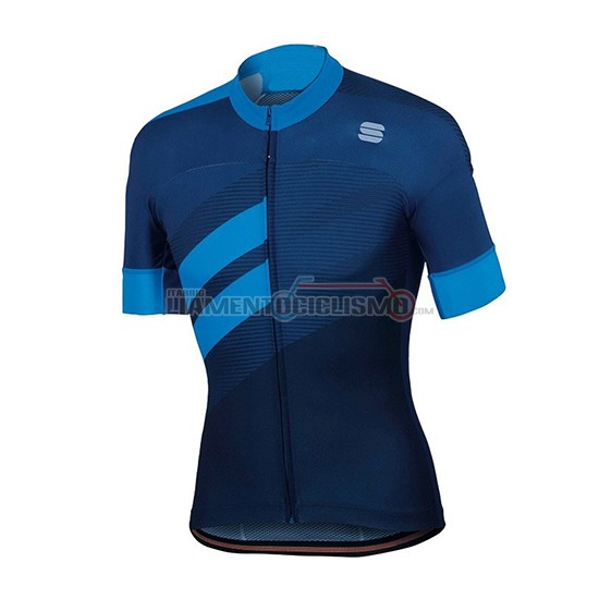 Abbigliamento Ciclismo Sportful Manica Corta 2018 Spento Blu