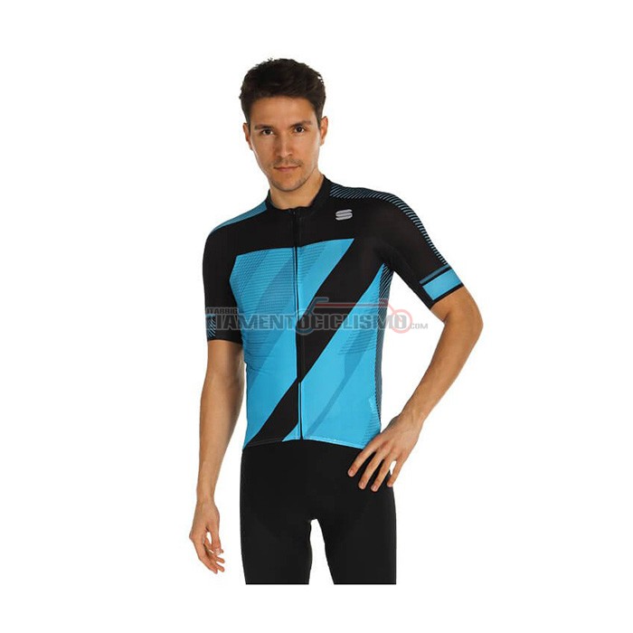 Abbigliamento Ciclismo Sportful Manica Corta 2021 Blu Nero