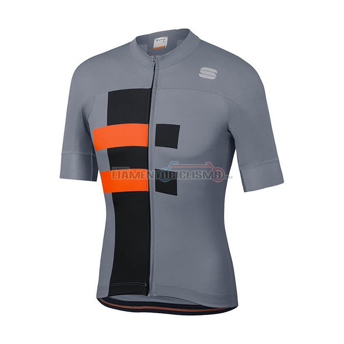 Abbigliamento Ciclismo Sportful Manica Corta 2021 Grigio Arancione
