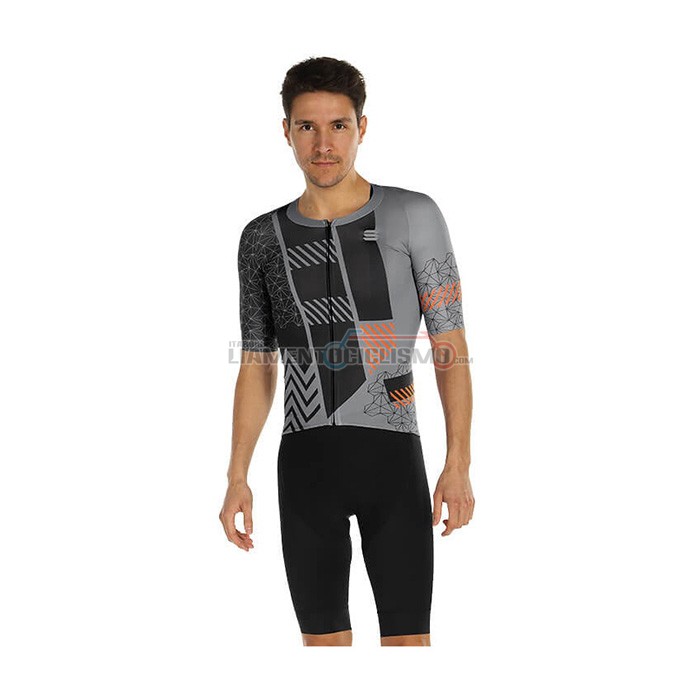 Abbigliamento Ciclismo Sportful Manica Corta 2021 Nero Grigio Arancione