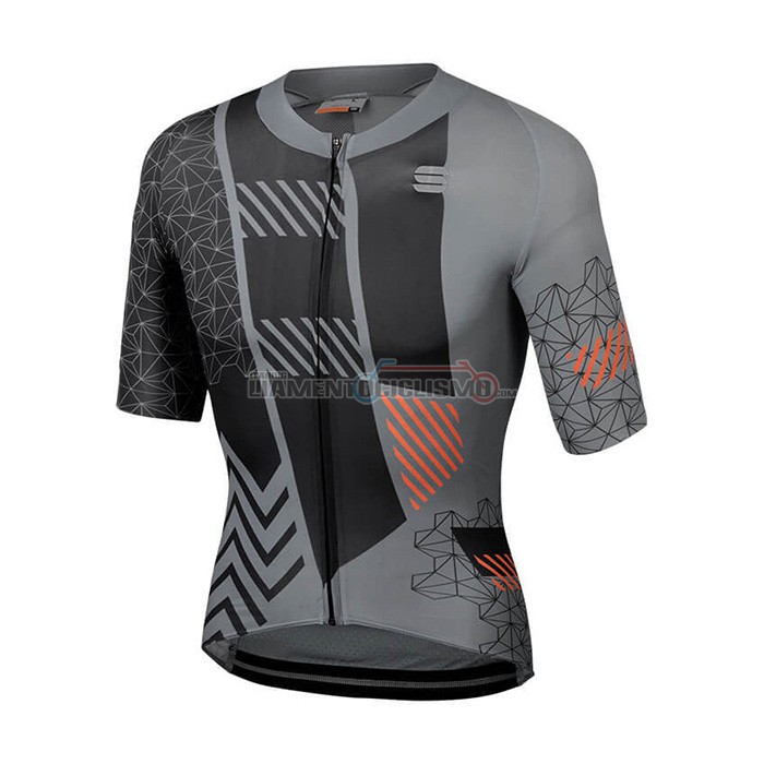 Abbigliamento Ciclismo Sportful Manica Corta 2021 Nero Grigio Arancione