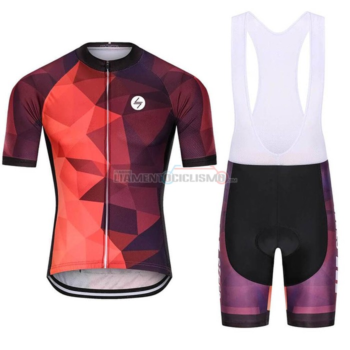 Abbigliamento Ciclismo Steep Manica Corta 2021 Arancione Viola