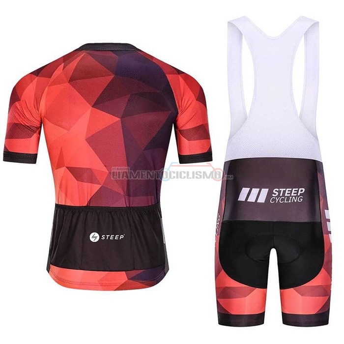 Abbigliamento Ciclismo Steep Manica Corta 2021 Arancione Viola