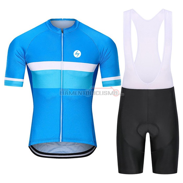 Abbigliamento Ciclismo Steep Manica Corta 2021 Blu(2)