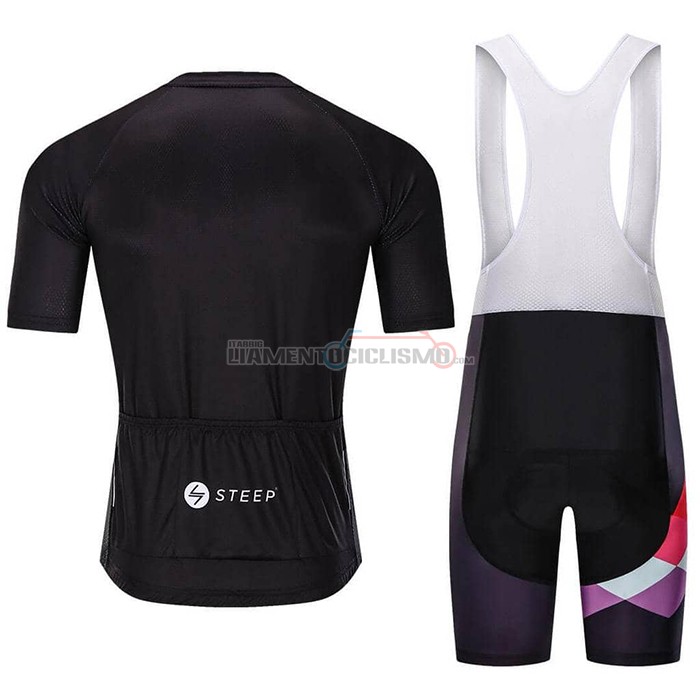 Abbigliamento Ciclismo Steep Manica Corta 2021 Nero Fuxia