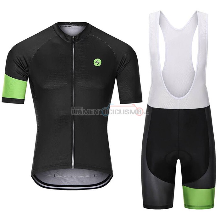 Abbigliamento Ciclismo Steep Manica Corta 2021 Nero Verde