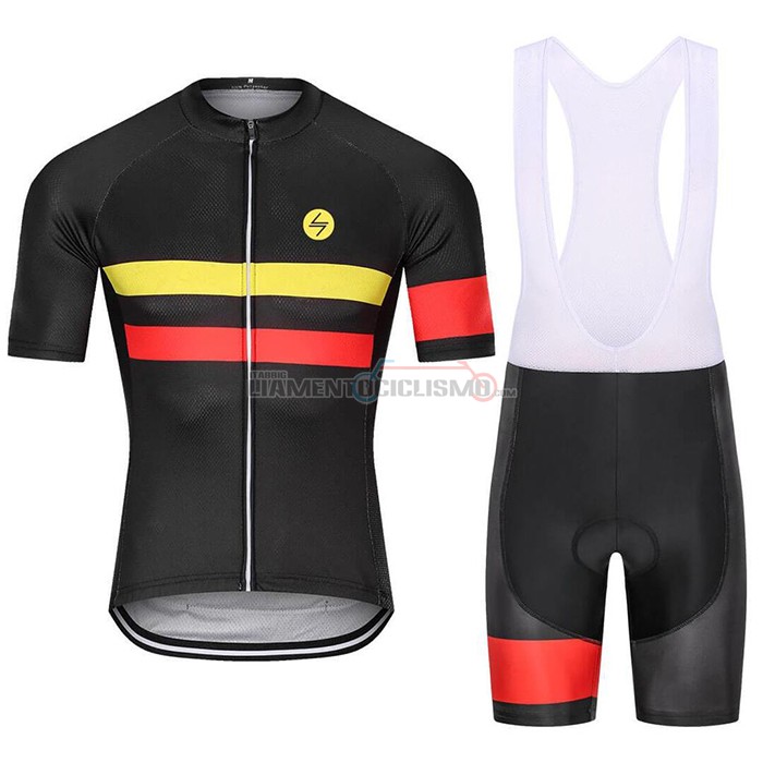 Abbigliamento Ciclismo Steep Manica Corta 2021 Rosso Giallo