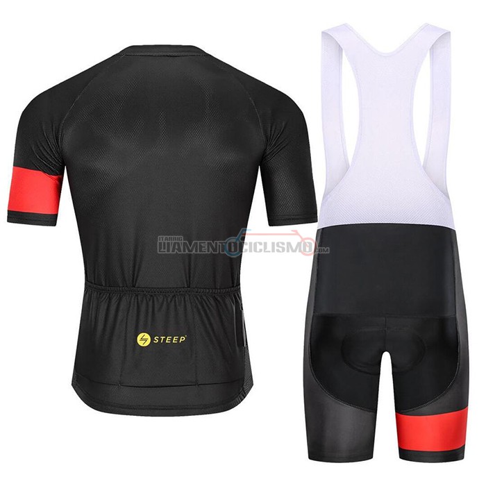 Abbigliamento Ciclismo Steep Manica Corta 2021 Rosso Giallo