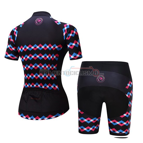 Abbigliamento Ciclismo Donne Teleyi Manica Corta 2019 Viola Nero
