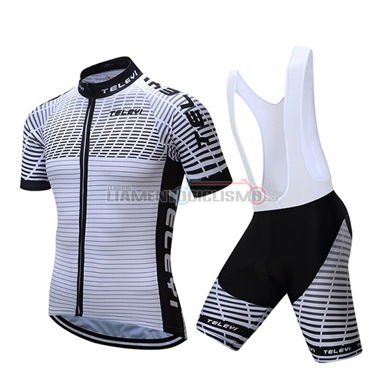 Abbigliamento Ciclismo Teleyi Bike Manica Corta 2019 Bianco Nero