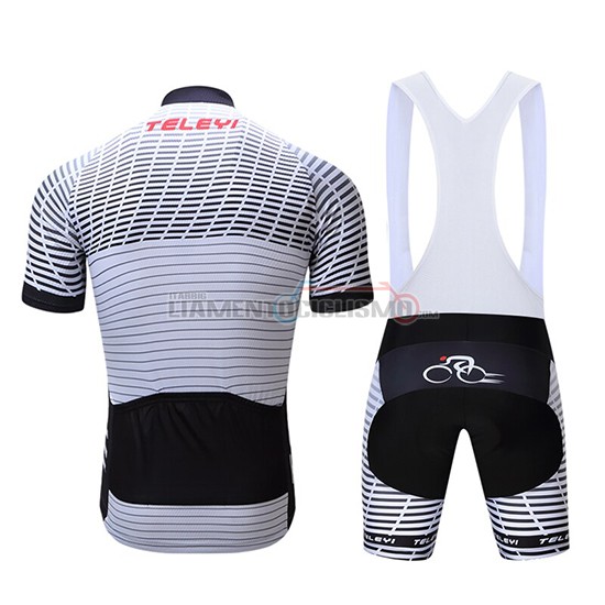 Abbigliamento Ciclismo Teleyi Bike Manica Corta 2019 Bianco Nero