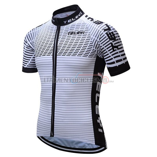 Abbigliamento Ciclismo Teleyi Bike Manica Corta 2019 Bianco Nero