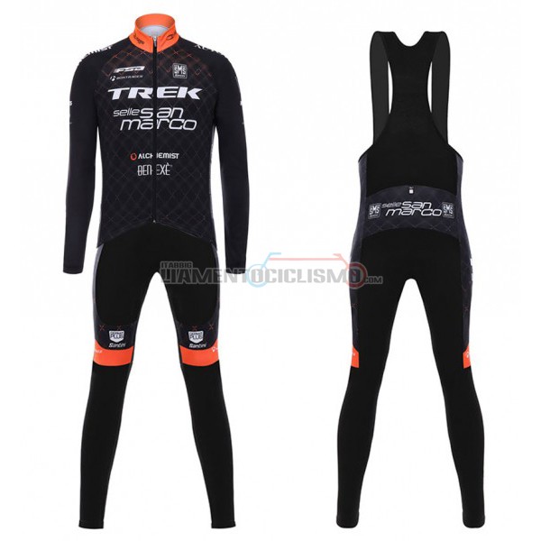 2017 Abbigliamento Ciclismo Trek Selle San Marco Manica Lunga Nero