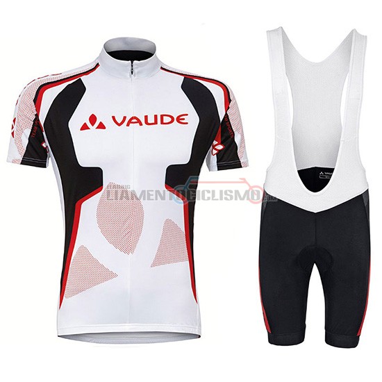 Abbigliamento Ciclismo Vaude Manica Corta 2018 Bianco Rosso