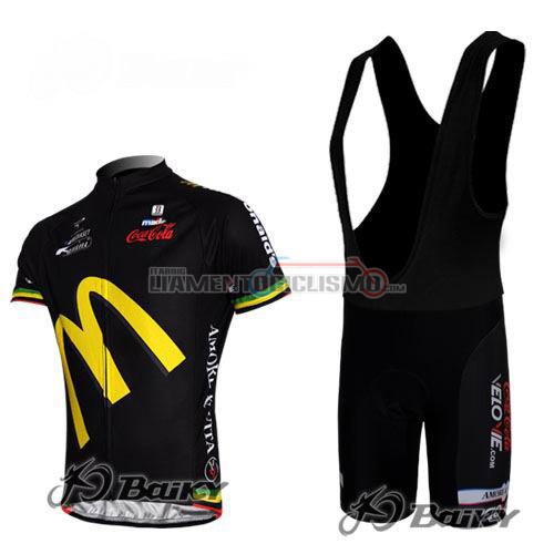 Abbigliamento Ciclismo McDonald 2015 nero e giallo