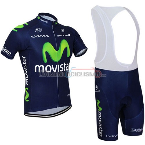 Abbigliamento Ciclismo Movistar 2015 blu e verde