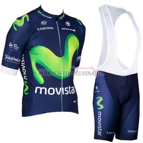 Abbigliamento Ciclismo Movistar 2016 blu e verde