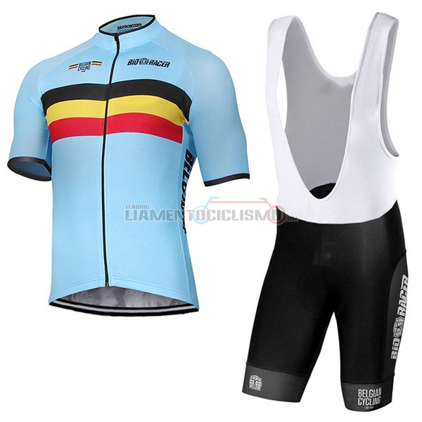 Abbigliamento Ciclismo Belgio 2017 celeste