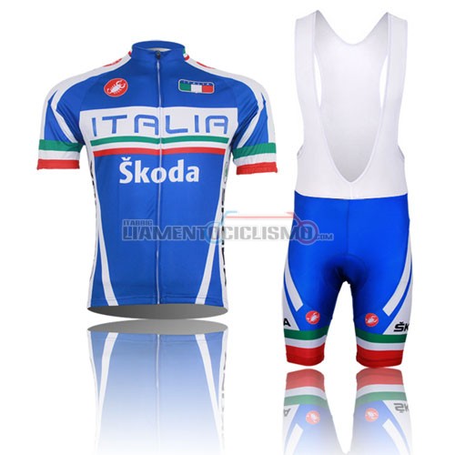 Abbigliamento Ciclismo Italia 2014 blu e rosso