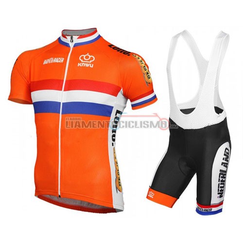 Abbigliamento Ciclismo Netherlands 2016 arancione e blu