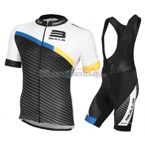 Abbigliamento Ciclismo Bulls 2016 bianco e giallo