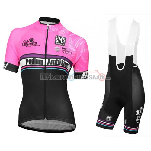 Abbigliamento Ciclismo Podium Ambition 2016 nero e fuxia