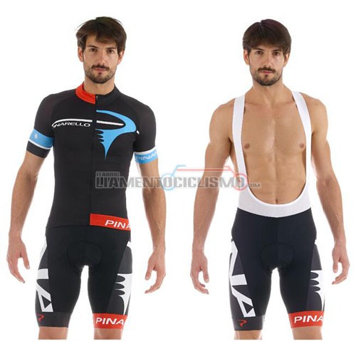 Abbigliamento Ciclismo Pinarello 2015 nero e celeste