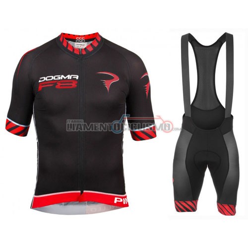 Abbigliamento Ciclismo Pinarello 2016 nero e rosso