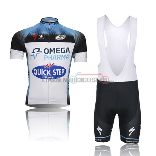 Abbigliamento Ciclismo Quick Step 2014 bianco e blu