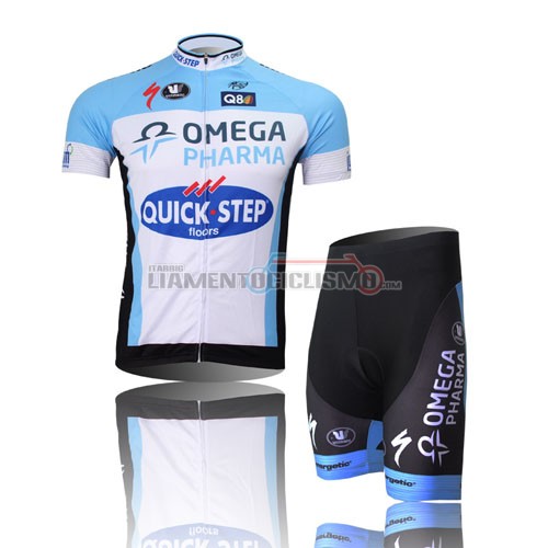 Abbigliamento Ciclismo Quick Step 2014 celeste e bianco