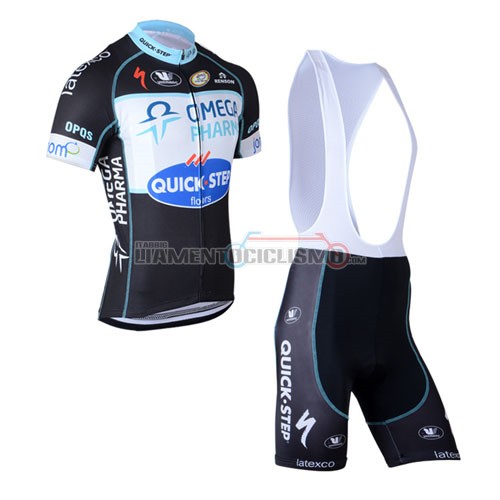 Abbigliamento Ciclismo Quick Step 2014 nero e bianco