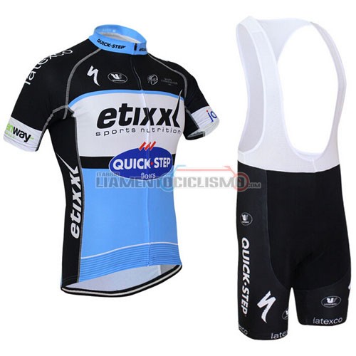 Abbigliamento Ciclismo Quick Step 2015 nero e celeste