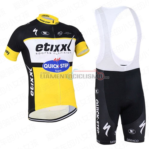 Abbigliamento Ciclismo Quick Step 2016 nero e giallo