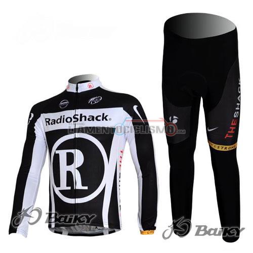 Abbigliamento Ciclismo Radioshack ML 2011 bianco e nero