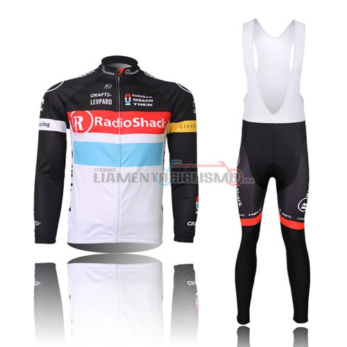 Abbigliamento Ciclismo Radioshack ML 2012 nero e bianco