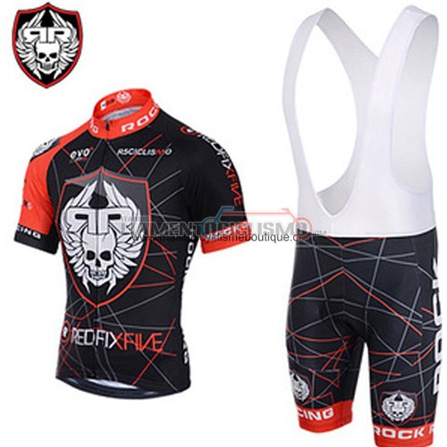 Abbigliamento Ciclismo Rock Racing 2015 rosso e nero