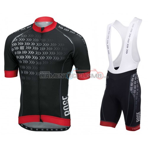 Abbigliamento Ciclismo Rose 2016 nero e rosso