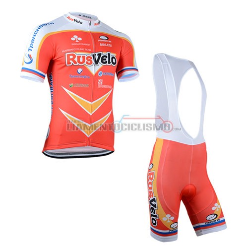 Abbigliamento Ciclismo RusVelo 2014 arancione e bianco
